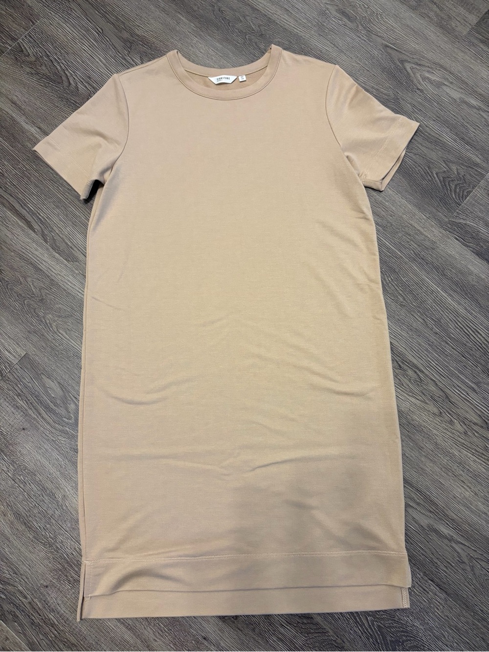 Reitmans Taupe Short Sleeve Midi Shift Dress